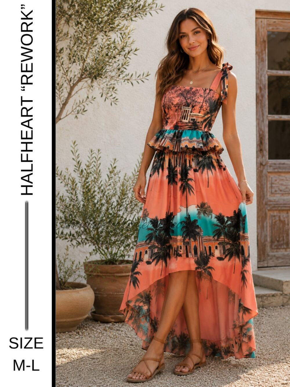 ✨ MSRP $78 | Half Heart Reworked Tropical Resort Set | Size Large (fits M-L) ✨